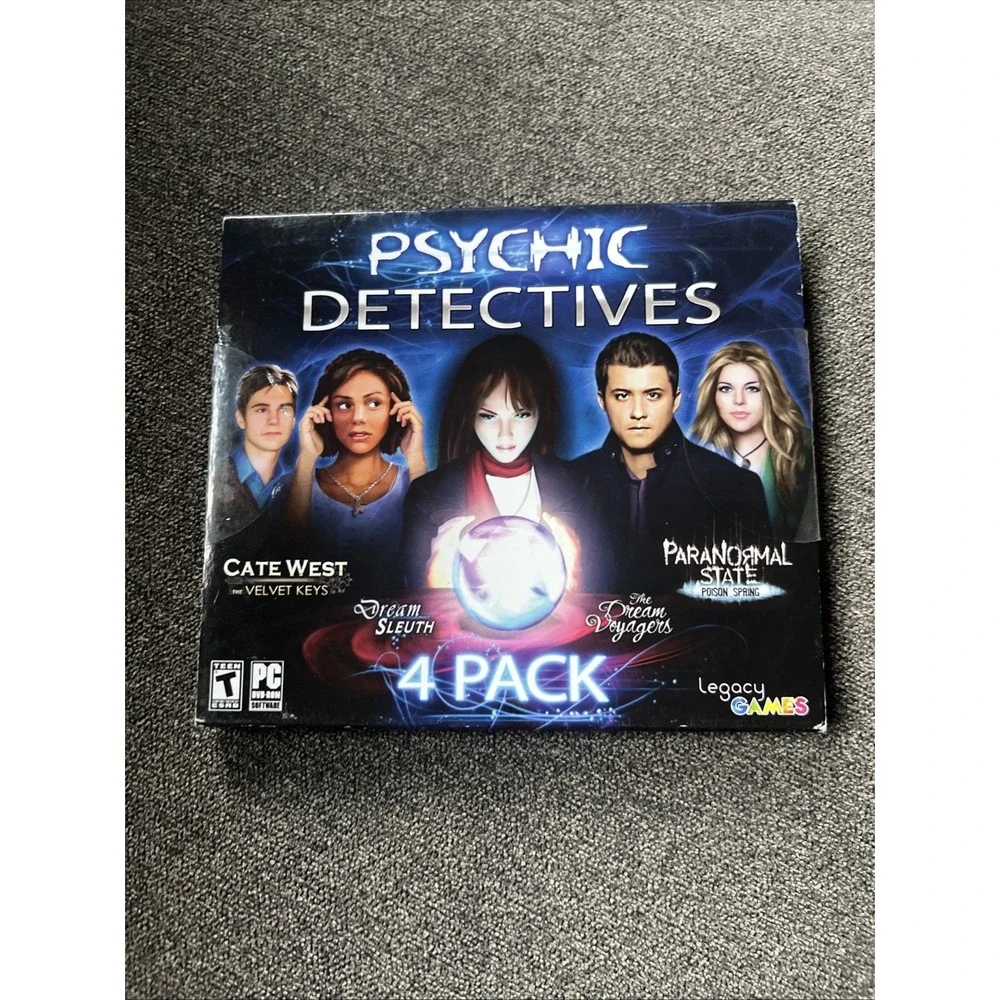 Legacy Games Psychic Detectives 4 Pack PC DVD ROM Software New Mystery Games